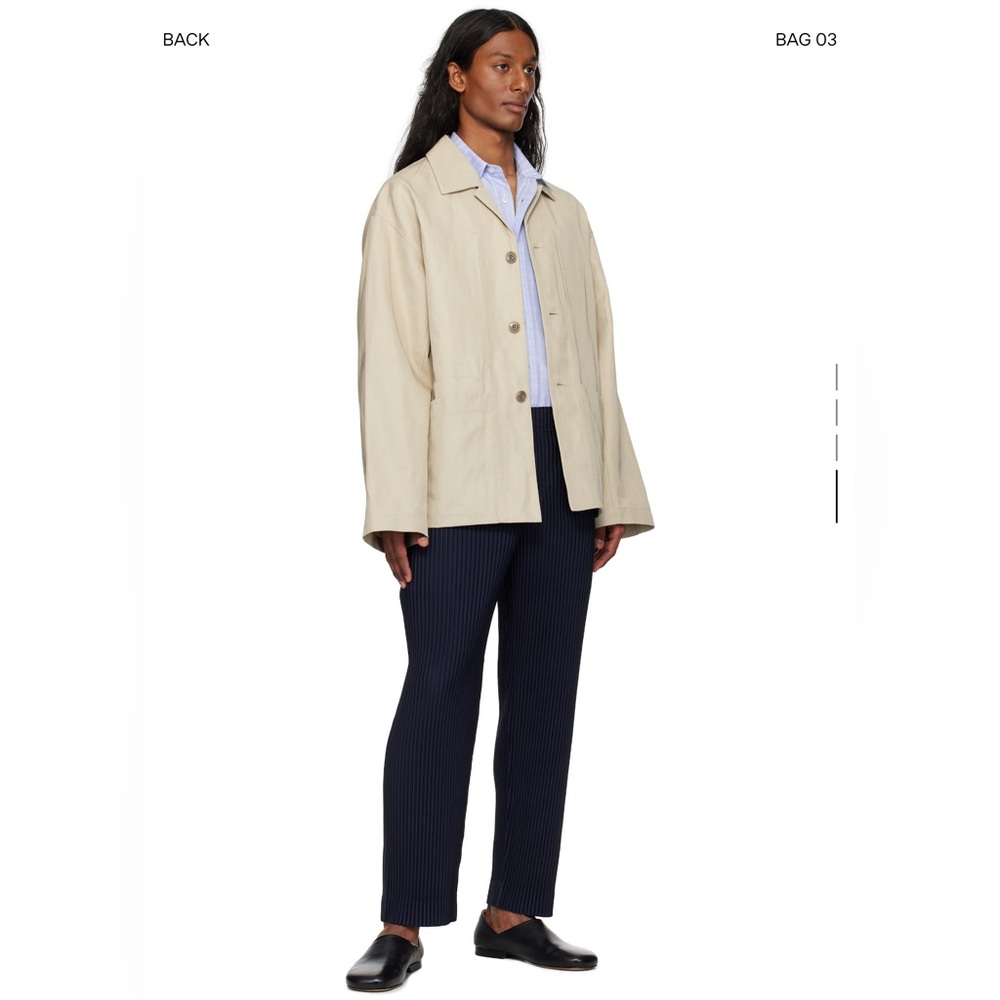 Homme Plissé Navy Basics Trousers